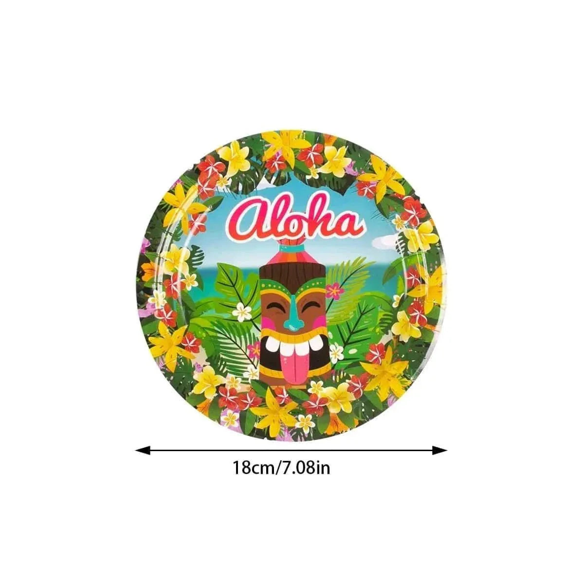 Aloha Luau Party Tableware Set – Tropical Flamingo Plates, Cups & Napkins