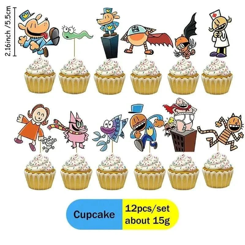 Cartoon Dog Party Tableware Kit – Eco-Friendly Disposable Plates, Cups & Decorations