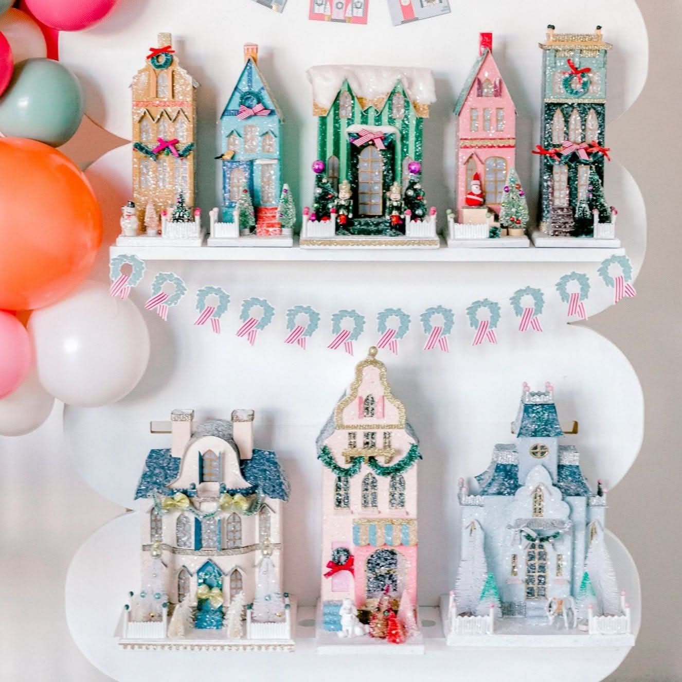 Holiday Village House – Pink Patisserie Christmas Decoration, 17.75 in