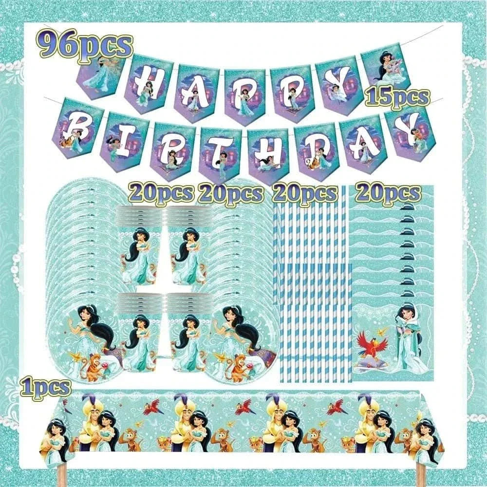 120Pcs Disposable Paper Tableware Set – Cartoon Party Decoration Kit