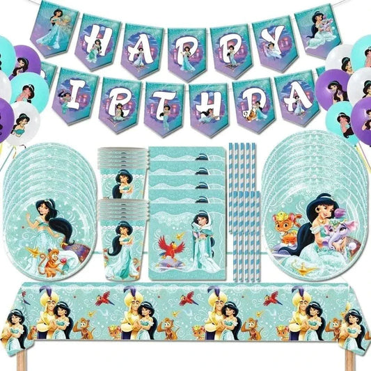 120Pcs Disposable Paper Tableware Set – Cartoon Party Decoration Kit