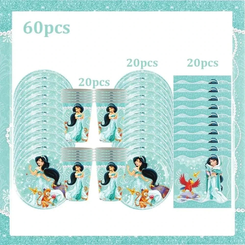120Pcs Disposable Paper Tableware Set – Cartoon Party Decoration Kit