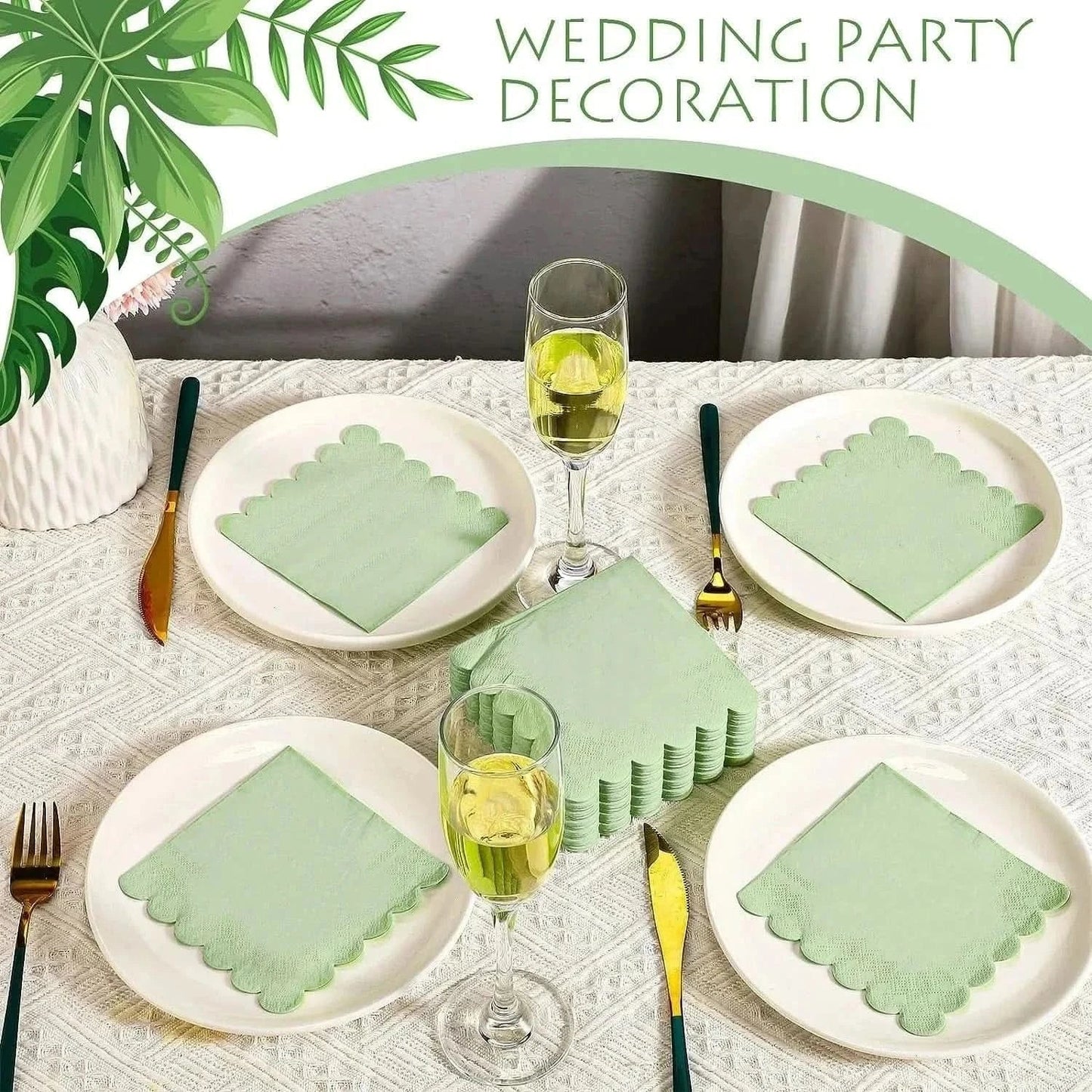 100Pcs Disposable Cocktail Napkins – Paper Beverage Napkins for Parties