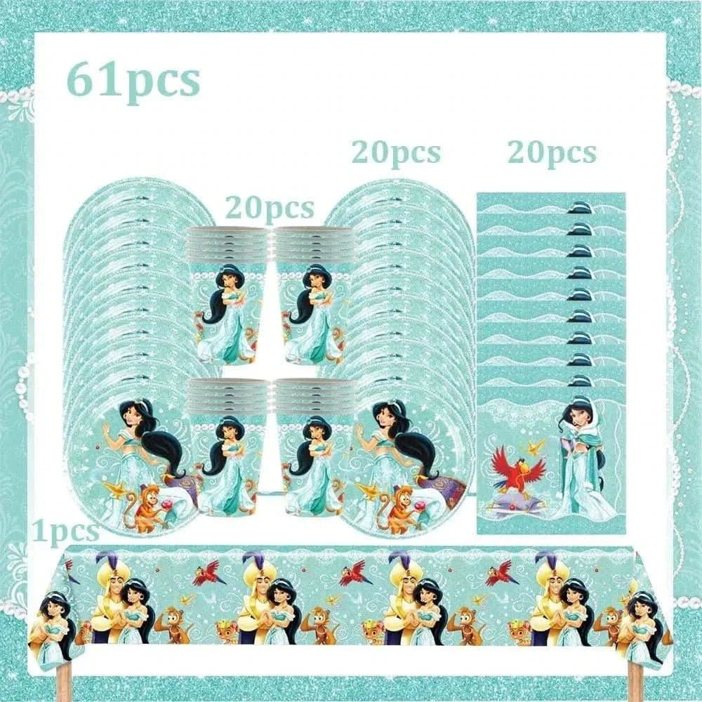 120Pcs Disposable Paper Tableware Set – Cartoon Party Decoration Kit