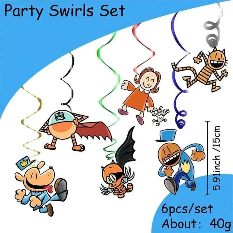 Cartoon Dog Party Tableware Kit – Eco-Friendly Disposable Plates, Cups & Decorations