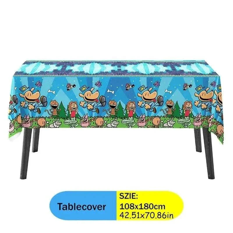 Cartoon Dog Party Tableware Kit – Eco-Friendly Disposable Plates, Cups & Decorations