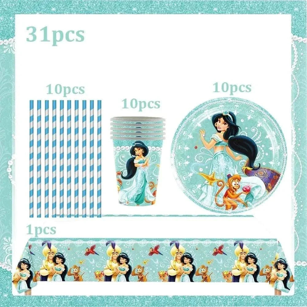 120Pcs Disposable Paper Tableware Set – Cartoon Party Decoration Kit