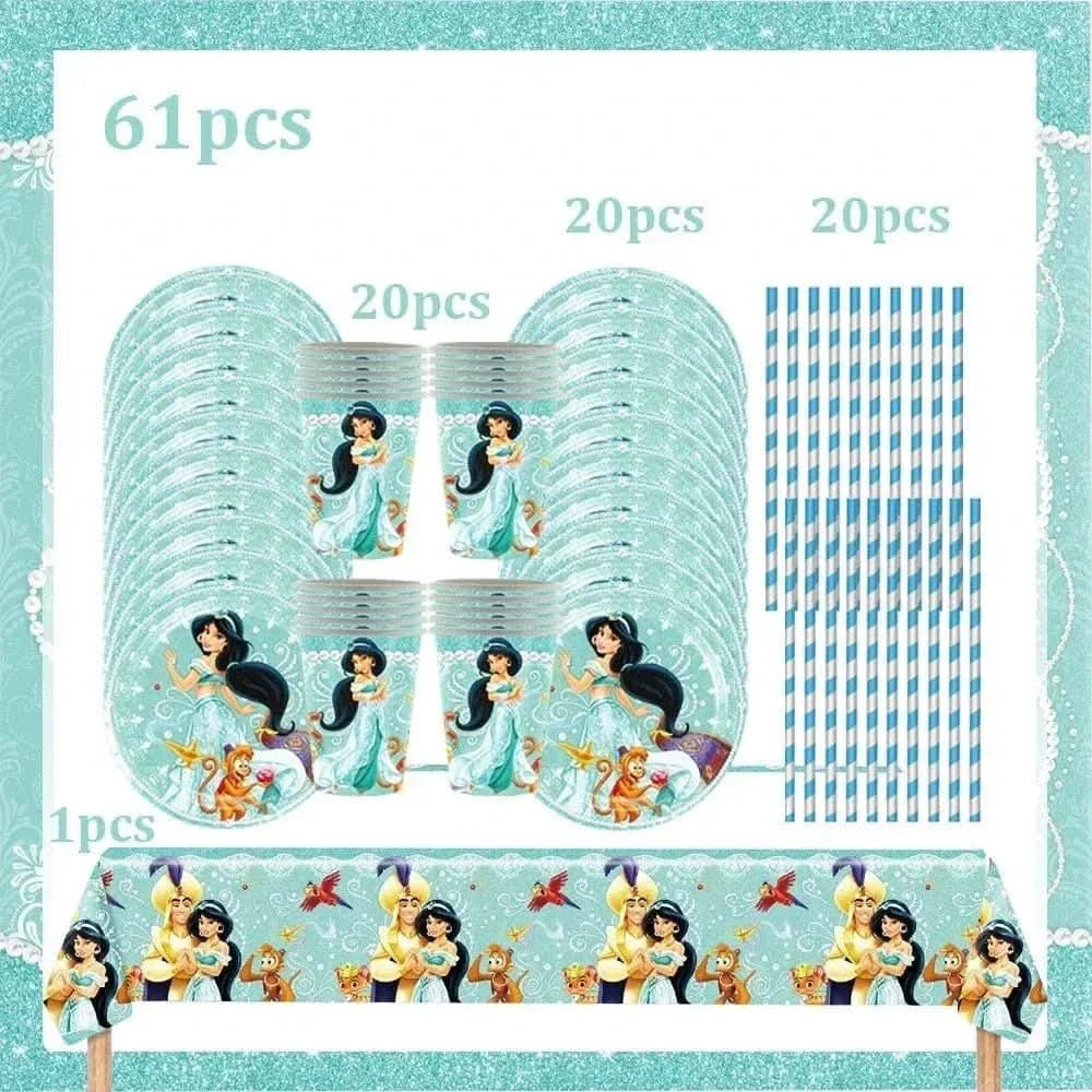 120Pcs Disposable Paper Tableware Set – Cartoon Party Decoration Kit