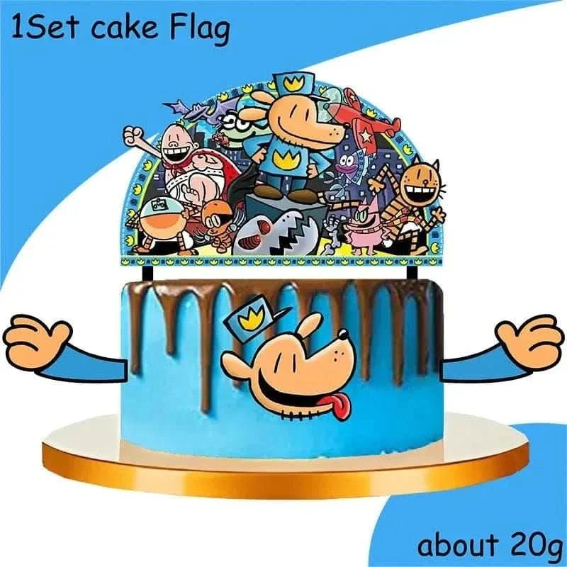 Cartoon Dog Party Tableware Kit – Eco-Friendly Disposable Plates, Cups & Decorations