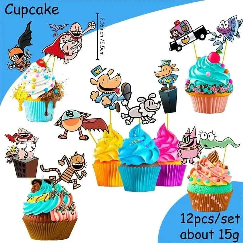 Cartoon Dog Party Tableware Kit – Eco-Friendly Disposable Plates, Cups & Decorations