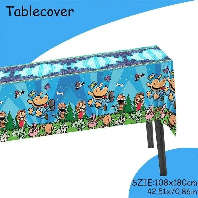 Cartoon Dog Party Tableware Kit – Eco-Friendly Disposable Plates, Cups & Decorations