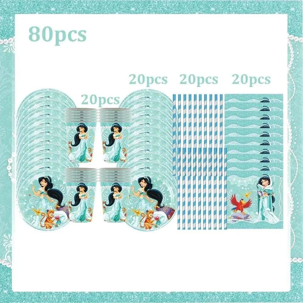 120Pcs Disposable Paper Tableware Set – Cartoon Party Decoration Kit