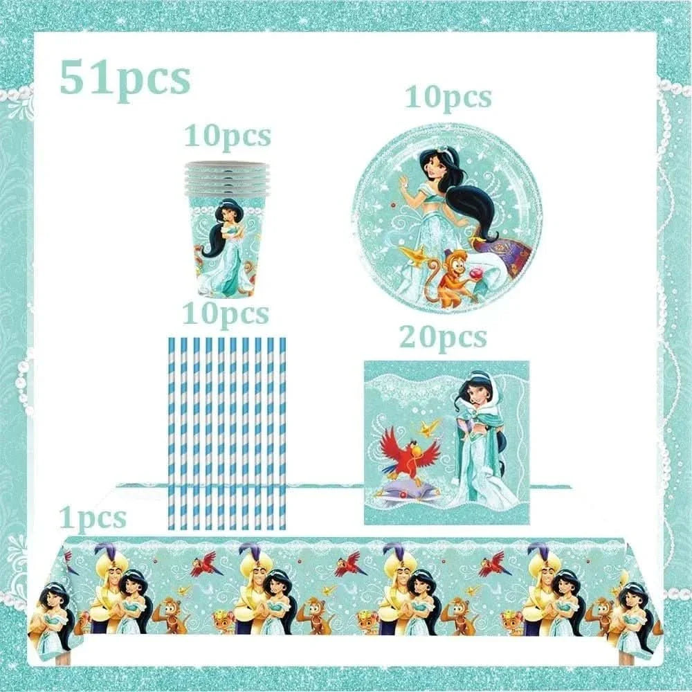120Pcs Disposable Paper Tableware Set – Cartoon Party Decoration Kit