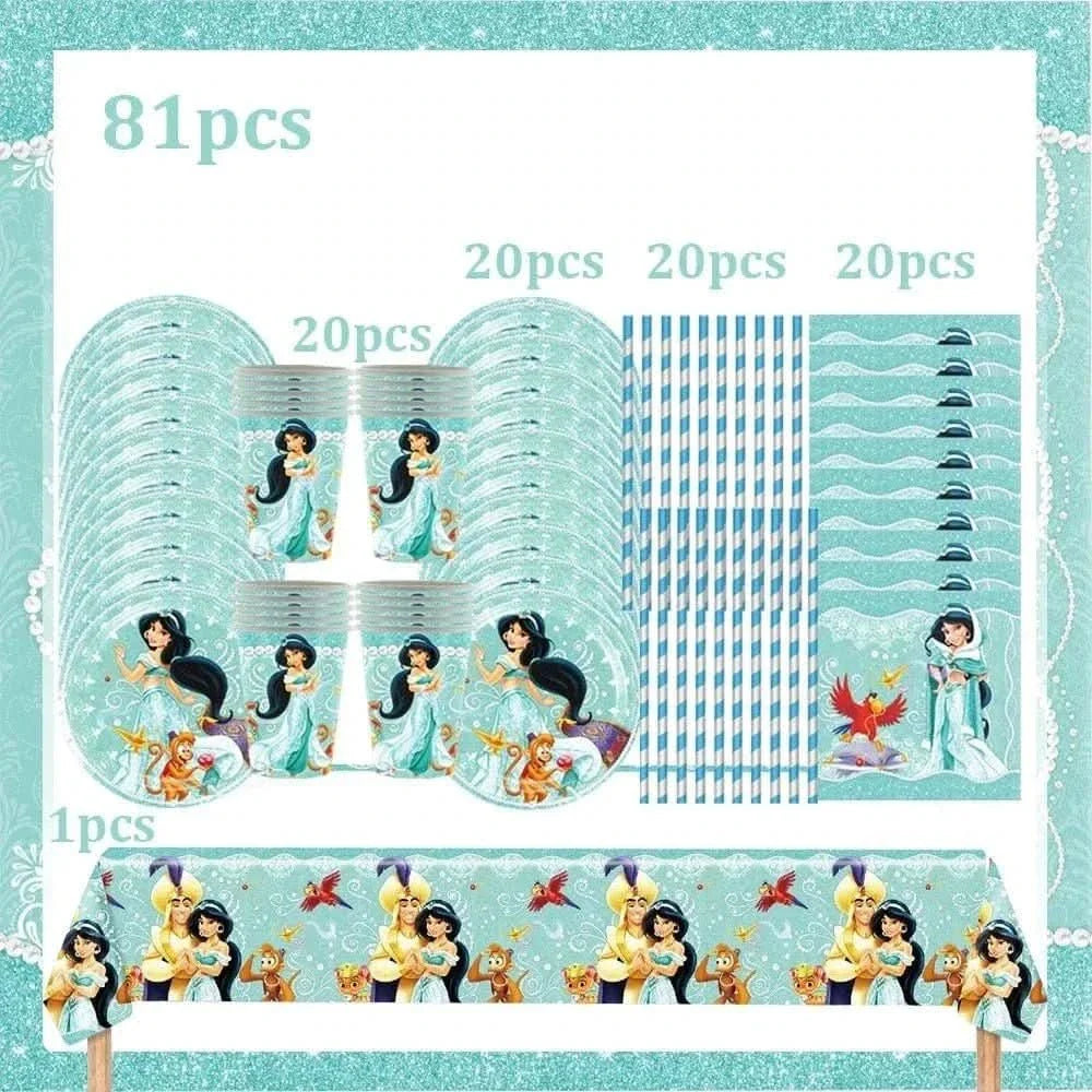 120Pcs Disposable Paper Tableware Set – Cartoon Party Decoration Kit