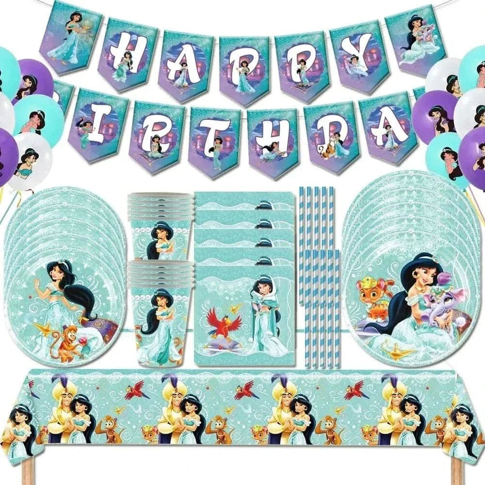 120Pcs Disposable Paper Tableware Set – Cartoon Party Decoration Kit