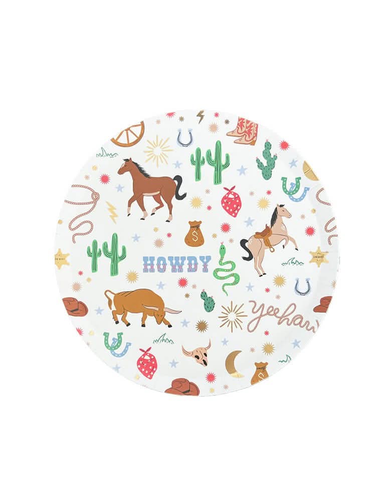 Pony Tales Cowgirl Plates – 8" Pastel Party Set of 8