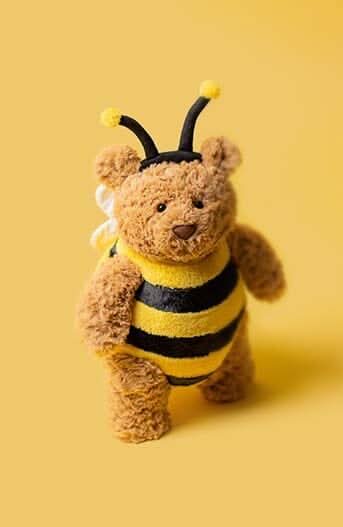 Bear Plush Playset with Bumblebee Costume – 26 cm