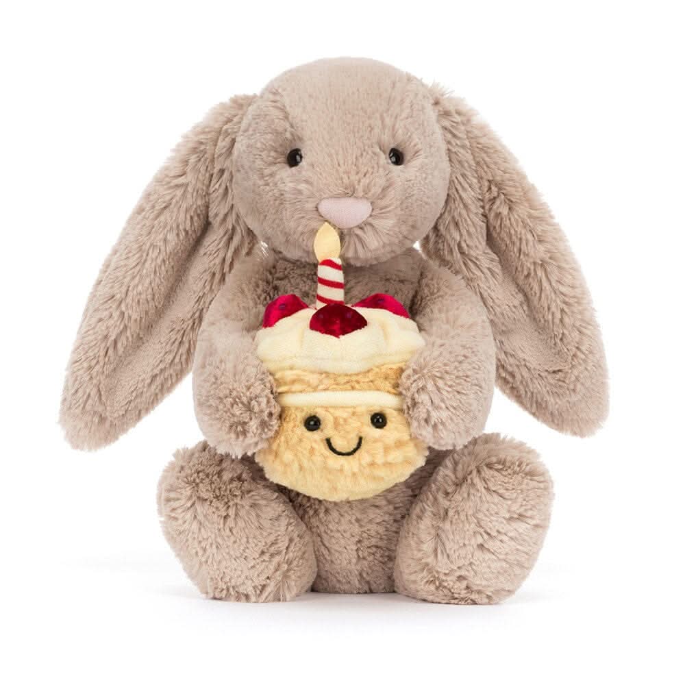 Bunny Plush Playset with Birthday Cake – 31 cm