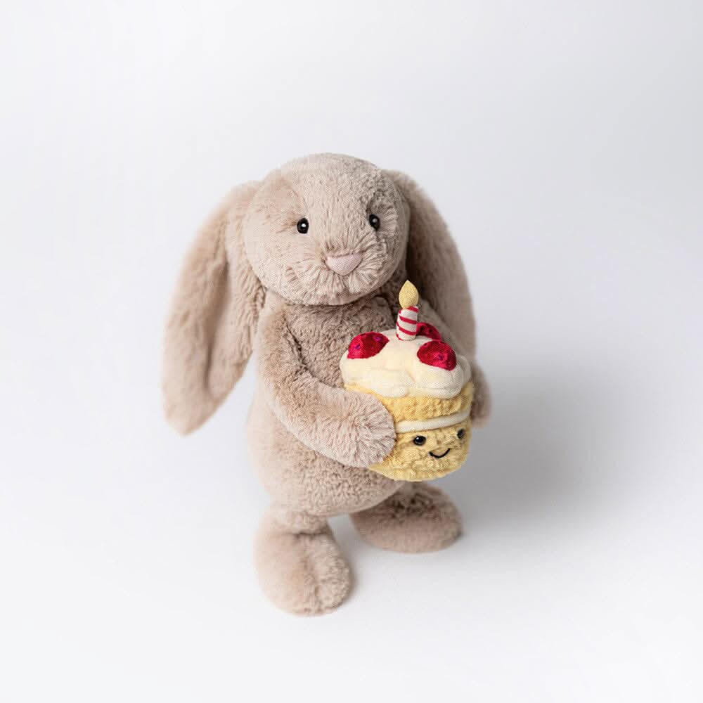 Bunny Plush Playset with Birthday Cake – 31 cm