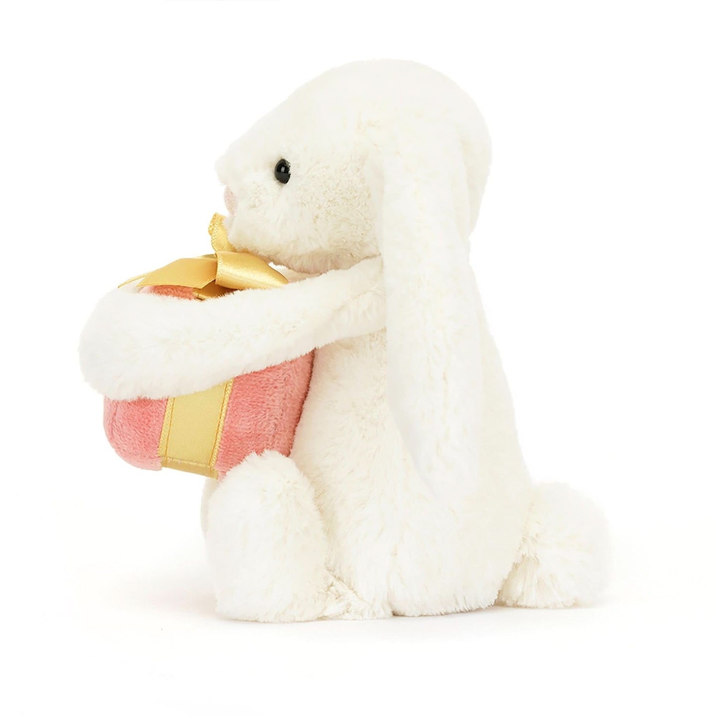 Bashful Cream Bunny with Present – 18cm