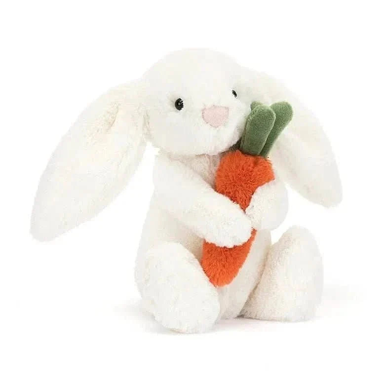 Plush White Bunny with Carrot  – 18cm