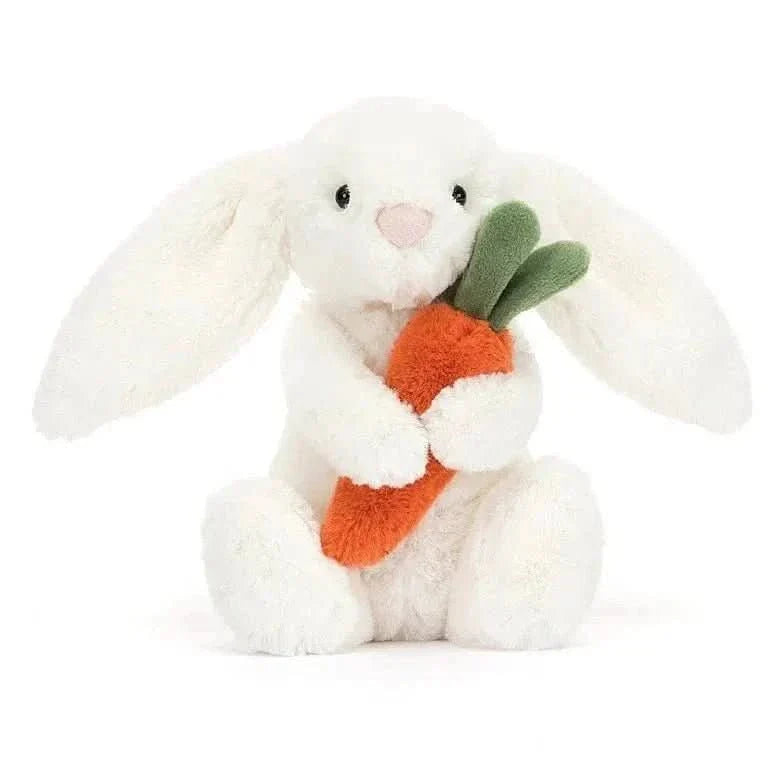 Plush White Bunny with Carrot  – 18cm