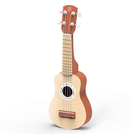Children Toy Ukulele – 4-String Wooden Musical Instrument, Terracotta